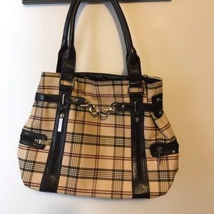 Brown Plaid medium size purse